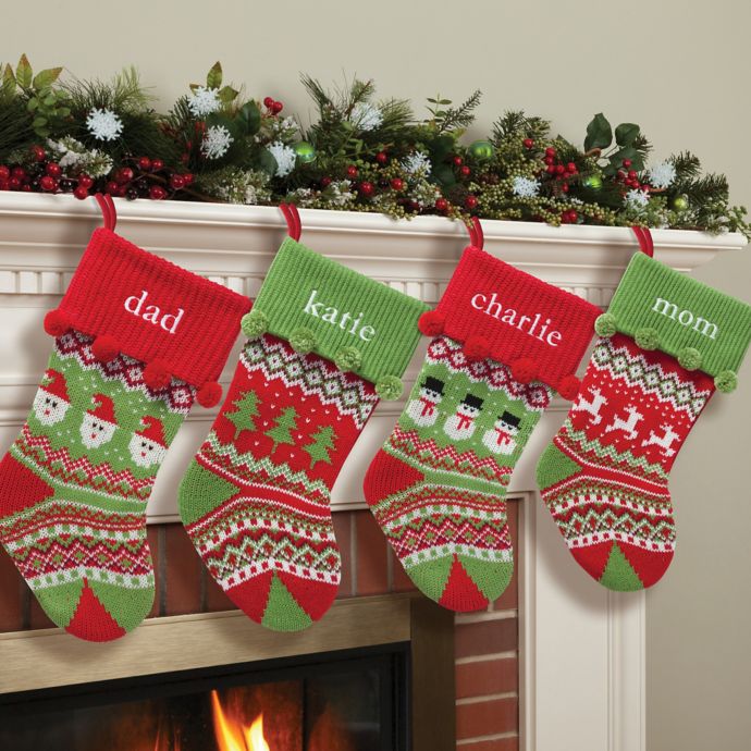 Knit 20 Inch Christmas Stocking Collection Bed Bath Beyond