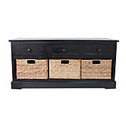 Décor Therapy Montgomery Storage Bench in Black