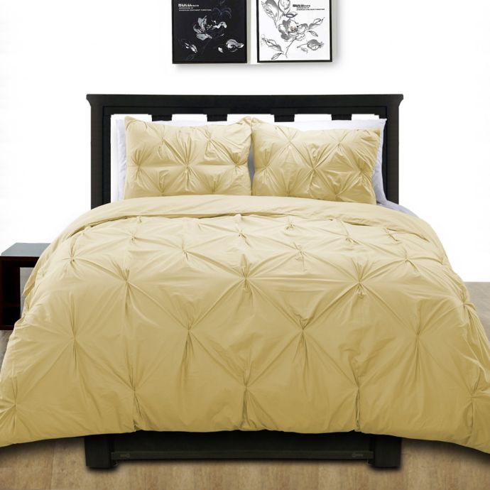 Cotone Pintuck Duvet Cover Set Bed Bath And Beyond Canada