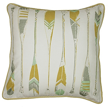 KAS Seneca Oar 18-Inch Square Throw Pillow in Yellow. View a larger version of this product image.