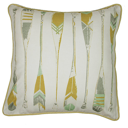 Alternate image 1 for KAS Seneca Oar 18-Inch Square Throw Pillow in Yellow