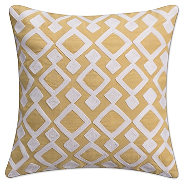 KAS Seneca 16-Inch Twill Tape Throw Pillow in Yellow. View a larger version of this product image.