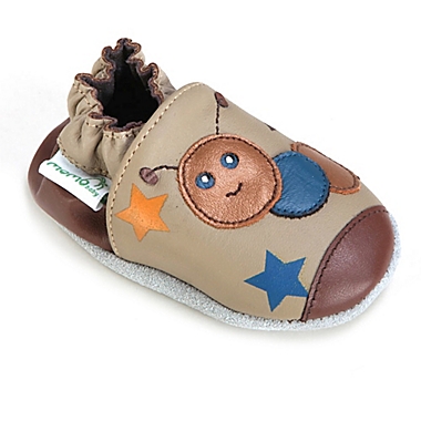 Momo Baby Caterpillar Leather Soft Sole Shoe in Taupe | Bed Bath & Beyond