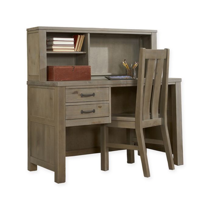 Hillsdale Highlands Desk With Hutch In Driftwood Bed Bath And