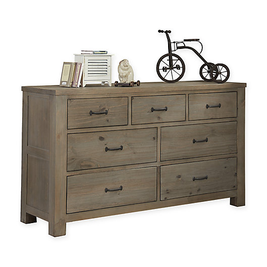 Hilale Highlands 7 Drawer Dresser, Highlands Driftwood Full Size Loft Bed And Dresser Set