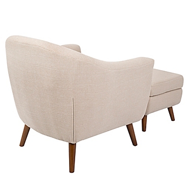 LumiSource Rockwell Chair with Ottoman in Beige. View a larger version of this product image.
