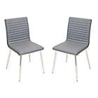 Alternate image 0 for LumiSource&reg; Mason Chrome Swivel Chair in Grey (Set of 2)