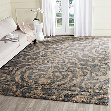 Safavieh Stanton 8&#39; x 10&#39; Shag Area Rug in Grey/Beige. View a larger version of this product image.