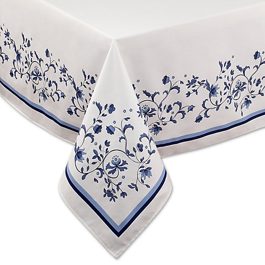 Alternate image 1 for Spode Blue Portofino 60-Inch x 84-Inch Oblong Tablecloth