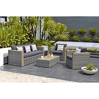 Atlantic Cebu 5-Piece Outdoor Conversation Set in Grey. View a larger version of this product image.