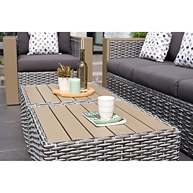 Atlantic Cebu 5-Piece Outdoor Conversation Set in Grey. View a larger version of this product image.