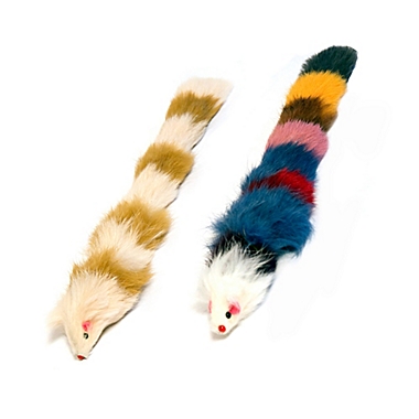 Fur Weasel Pet Toy (Set of 2). View a larger version of this product image.