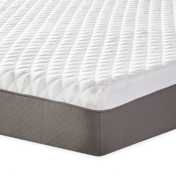 Therapedic® 10-Inch Plush Memory Foam Mattress in White/Taupe | Bed ...