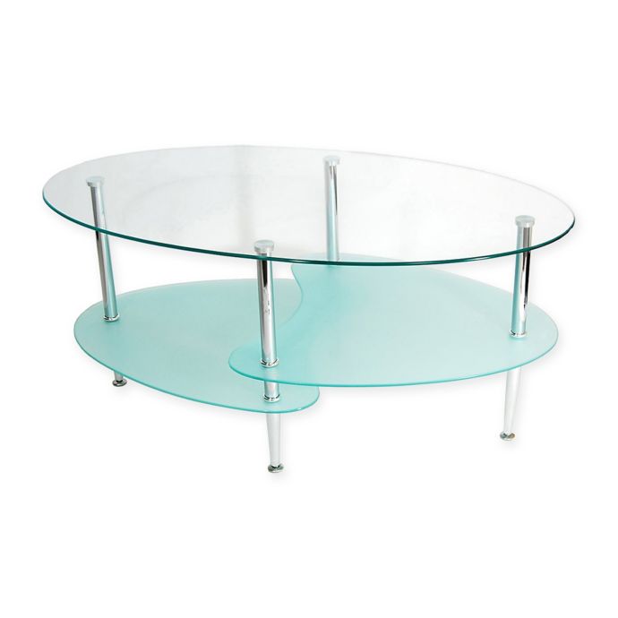 Forest Gate Modern Glass Oval Coffee Table Bed Bath Beyond