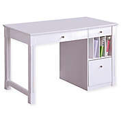 Forest Gate Sophia Modern Home Office Wood Storage Computer Desk in White
