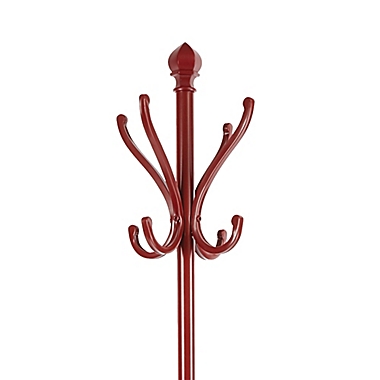 Ampersand&trade; Charleston Standing Coat Rack in Red. View a larger version of this product image.