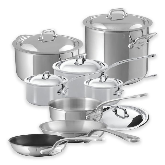 Mauviel 1830® M'cook 14-Piece Stainless Steel Cookware Set ...