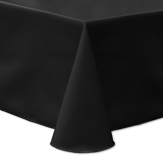 Alternate image 1 for Ultimate Textile Twill 90-Inch x 156-Inch Oblong Tablecloth in Black