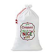 &quot;Nice List&quot; Santa Sack in Red