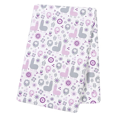 Trend Lab&reg; Llama Friends Deluxe Flannel Swaddle Blanket. View a larger version of this product image.