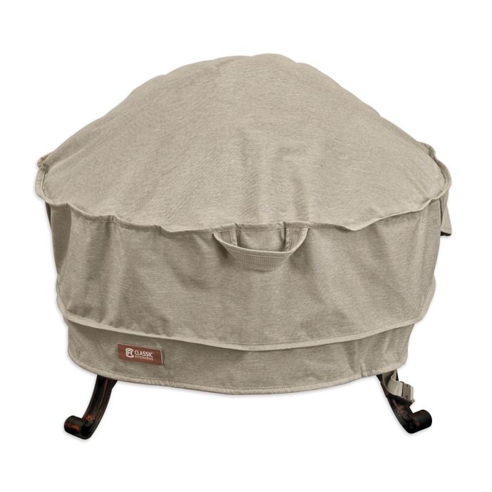 Classic Accessories Montlake 36 Inch Round Firepit Cover In Grey