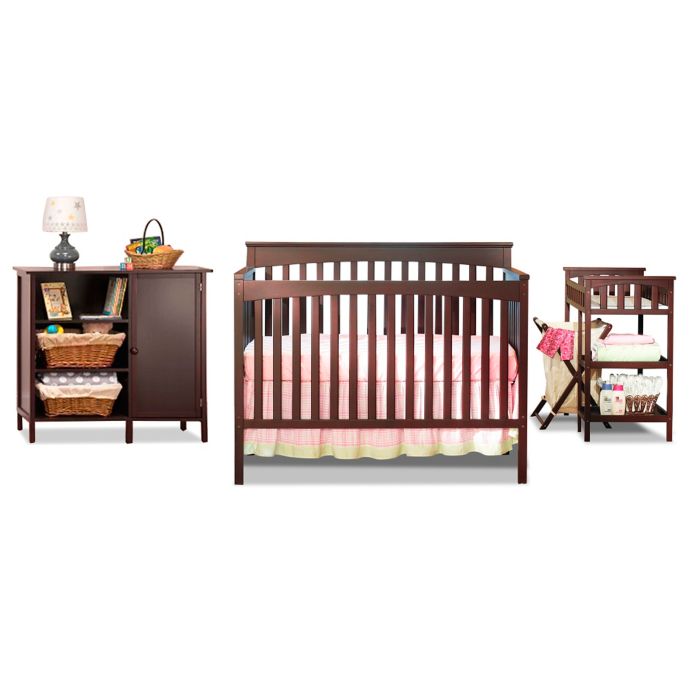 Sorelle Petite Paradise 5 Piece Complete Nursery Set In Cherry