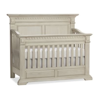 antique white baby crib