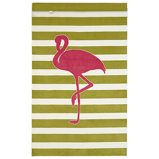 Alternate image 1 for Mohawk Home® Aurora Fancy Flamingo 5-Foot x 8-Foot Area Rug in Hot Pink