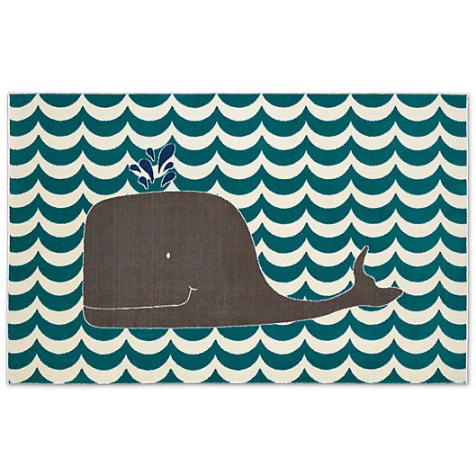 Alternate image 1 for Mohawk Home® Aurora Oh Whale 5-Foot x 8-Foot Area Rug in Blue
