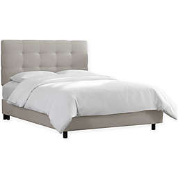 Shelby Seam Tufted King Bed in Klein Dove