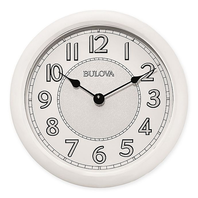 Bulova 8 Inch Quartz Og With Bluetooth Technology Wall Clock In White Bed Bath And Beyond Canada - Bulova Wall Clock Canada