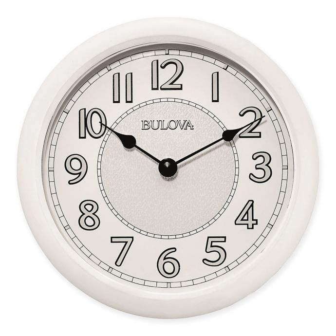 Bulova 8Inch Quartz Analog with Bluetooth Technology Wall Clock in