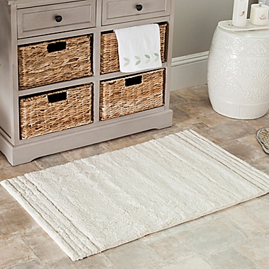 Safavieh Pencil Stripe Bath Mats in Natural (Set of 2). View a larger version of this product image.