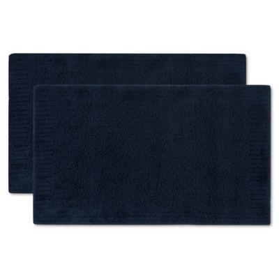 navy blue bath mat