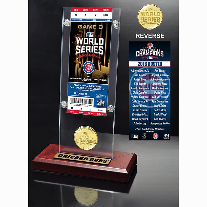 MLB Chicago Cubs 2016 World Series Champions Ticket & Coin Holder | Bed Bath & Beyond
