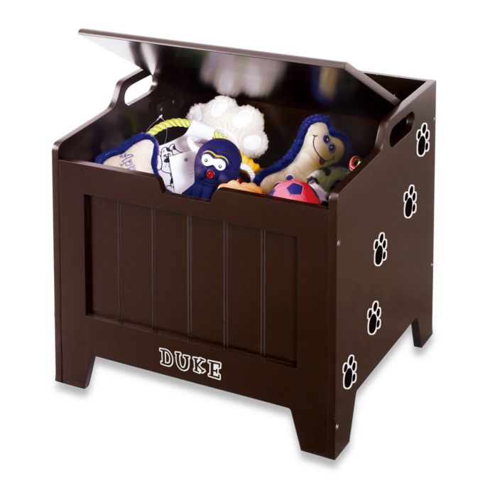 espresso wood toy box