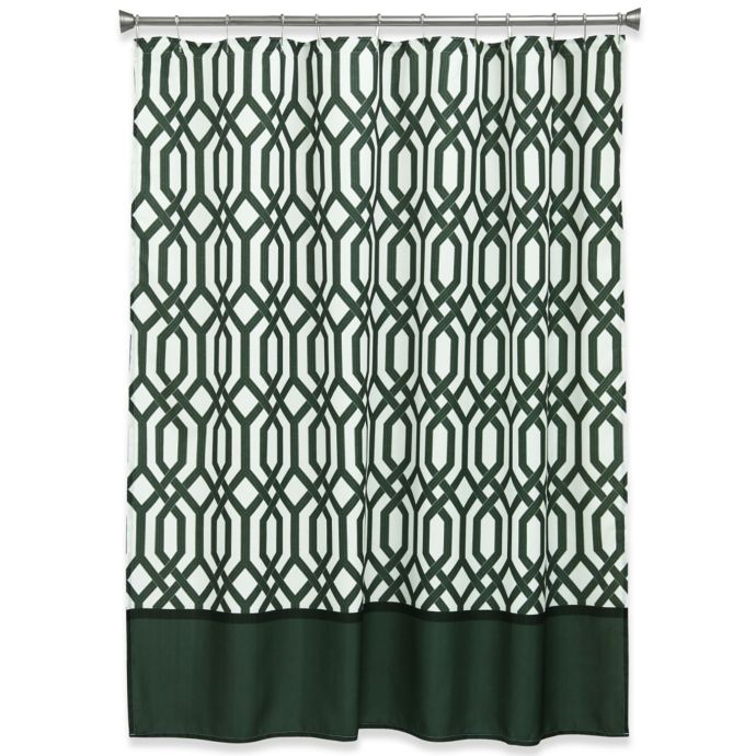 Bacova Theorem Shower Curtain In Dark Green Bed Bath Beyond