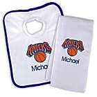 Alternate image 0 for Designs by Chad and Jake NBA New York Knicks Personalized Bib and Burb Cloth Set
