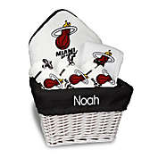 Designs by Chad and Jake NBA Personalized 6-Piece Miami Heat Medium Gift Basket in White