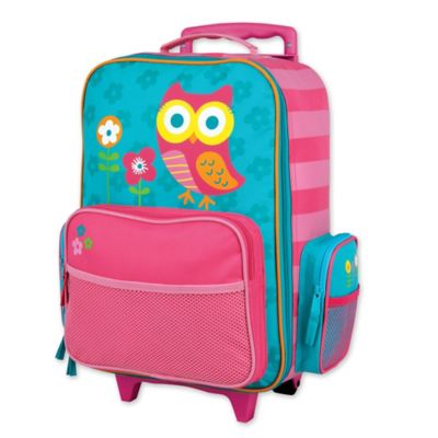 pink rolling suitcase