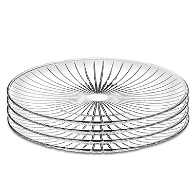 Lorren Home Trends Sunbeam 10-Inch Crystal Dinner Plates (Set of 4). View a larger version of this product image.
