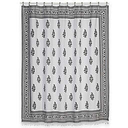 Nomad Shower Curtain in White/Black