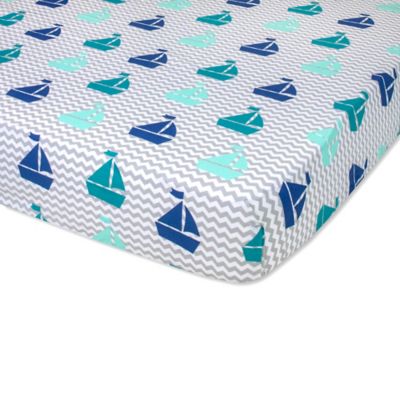teal crib sheet