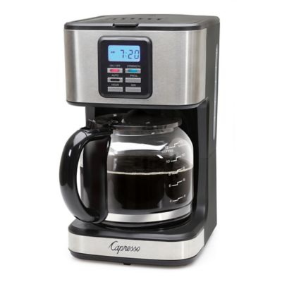 Capresso&reg; SG220 12-Cup Programmable Coffee Maker in Black/Stainless Steel