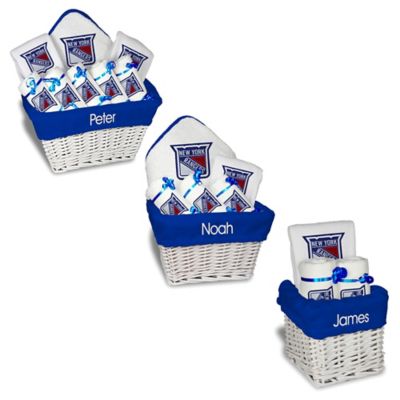 Designs by Chad and Jake NHL Personalized New York Rangers Gift Basket in White