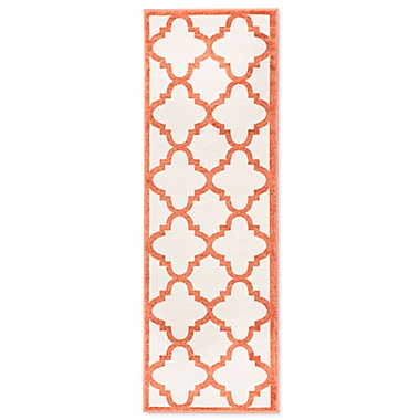 Safavieh Amherst 2-Foot 3-Inch x 11-Foot Geo Indoor/Outdoor Area Rug in Beige. View a larger version of this product image.
