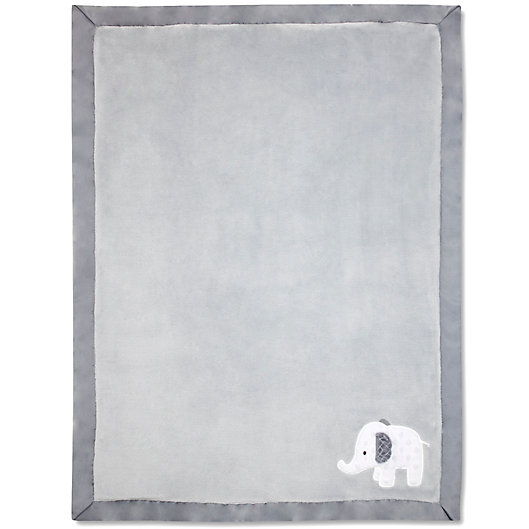 Alternate image 1 for Wendy Bellissimo™ Mix & Match Elephant Applique Plush Blanket in Grey