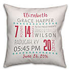 Alternate image 0 for Birth Announcement Pillow in Pink