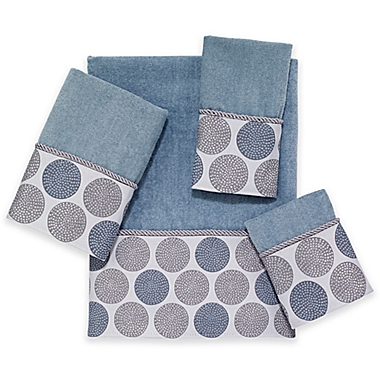 Avanti Dotted Circle Bath Towel in Mineral. View a larger version of this product image.