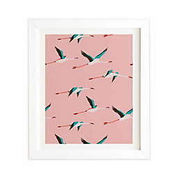 Deny Designs 14-Inch x 16.5-Inch Flamingo Pink Framed Wall Art